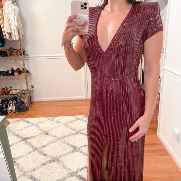 Haney Alessia Sequin Maxi Dress Gown 4 NWT - Picture 5 of 14